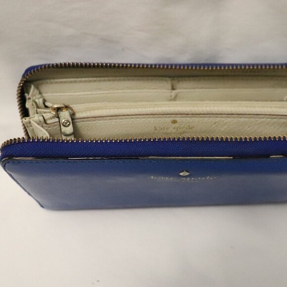 Kate Spade Women's Lacey Blue Wrap Around Zipper‎ Long Pocket Wallet - Picture 5 of 6